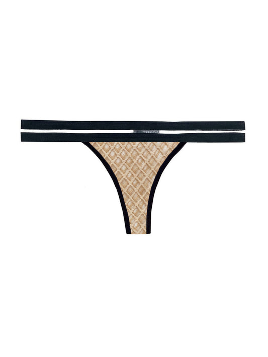 Old Money Aesthetic Serena Thong in Nude
