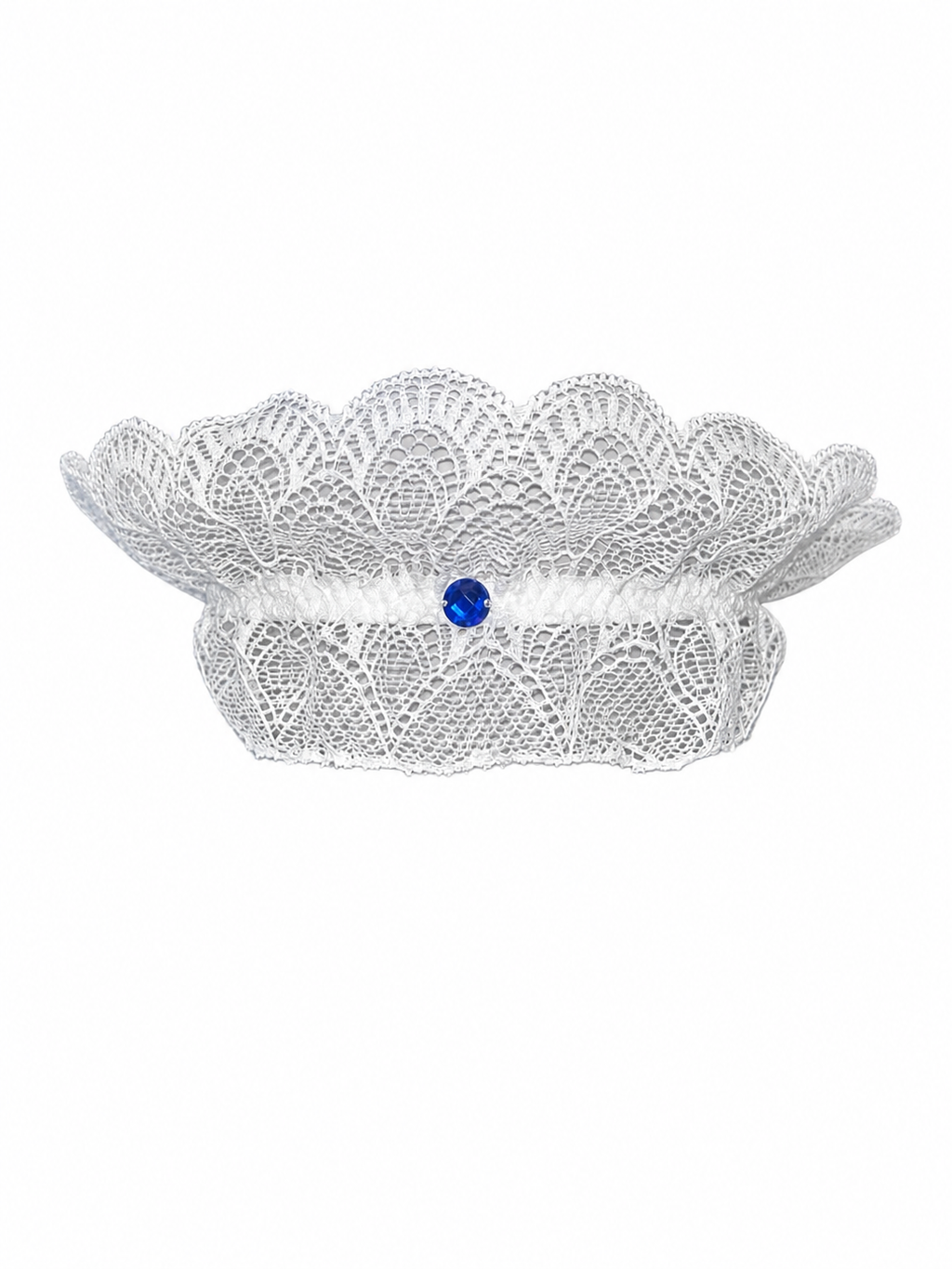 Bridal Garter with Navy Stone