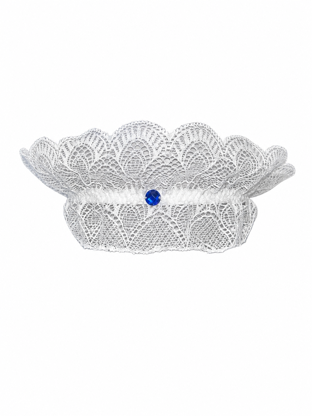 Bridal Garter with Navy Stone