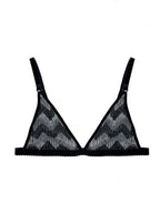 art deco chevron silver bralette 