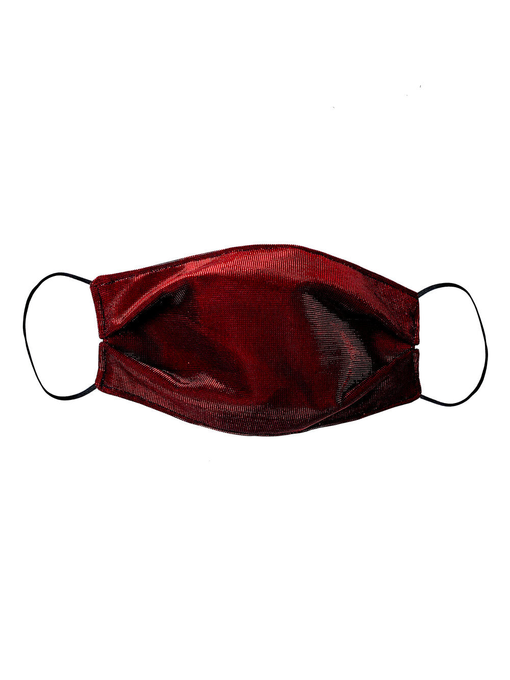 Close up metallic red protective mask