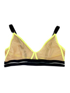 Mesh and neon trim bralette