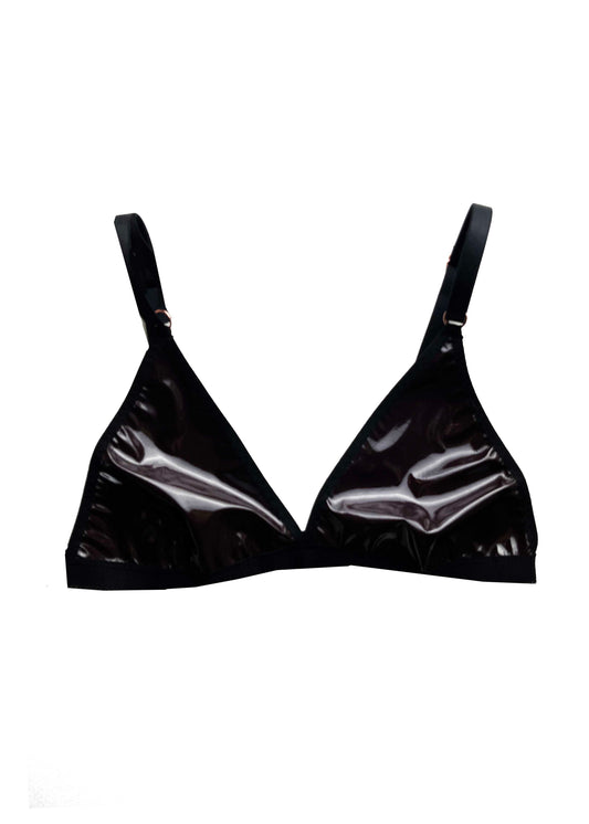 Palm Royale Vail Black Latex Triangle Bralette