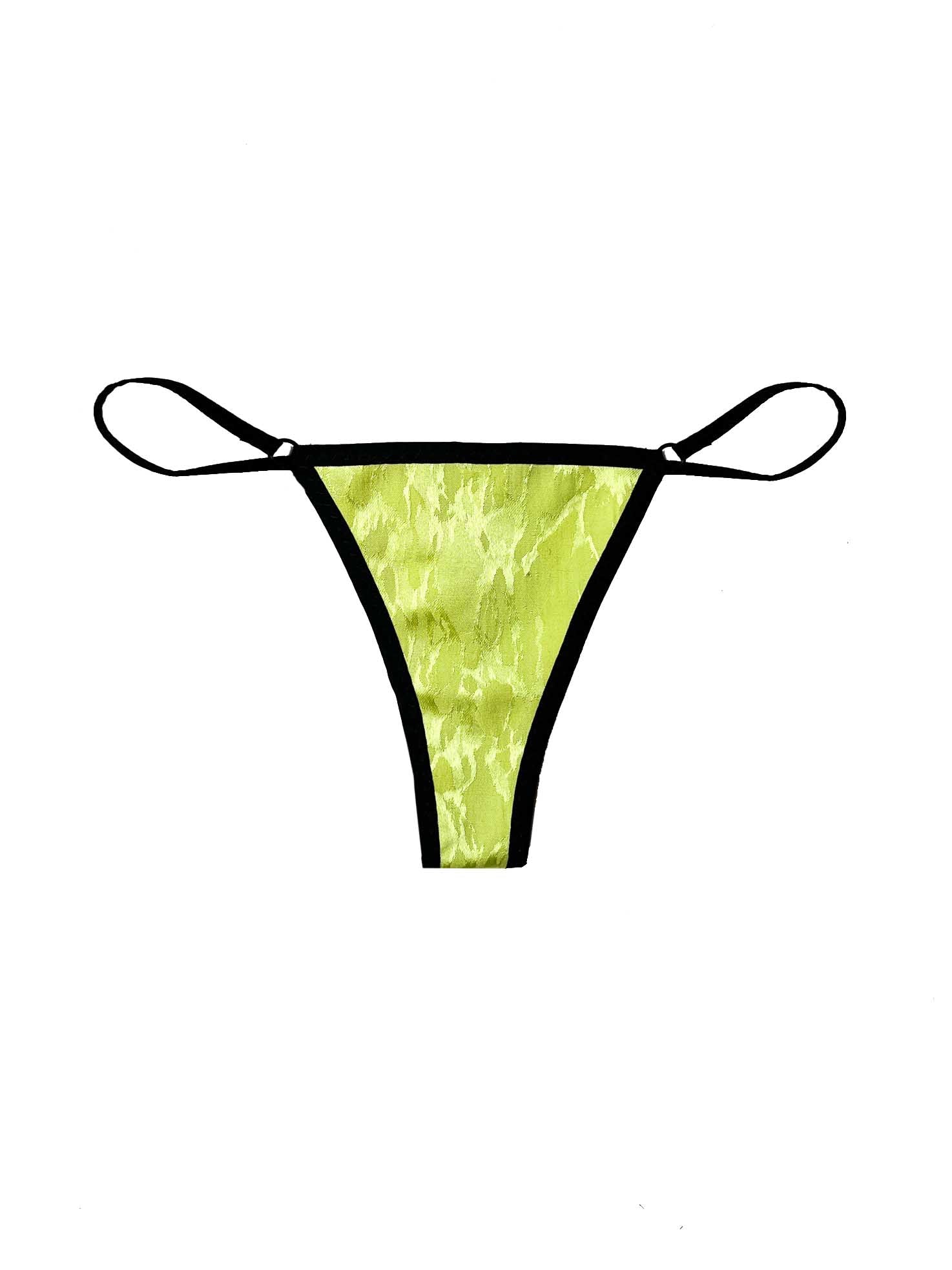 Eleanor Neon Green Triangle Thong