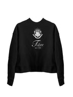Crest Black Long Sleeve Crew Neck Sweater