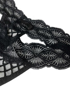 One Size Black Lace Thong