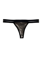 Jordan Black & Gold Mesh Thong