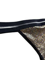 Jordan Black & Gold Mesh Thong