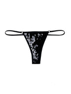Nimisha Black Sequin Thong